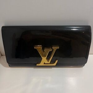 Louis Vuitton Black Patent Leather Louise Wallet